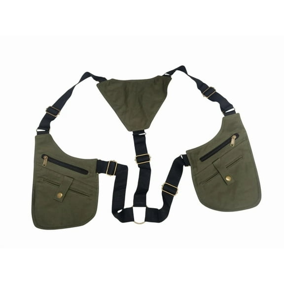 NARAYANI CRAFTS Unisex Fanny Pack, Adjustable Straps, Canvas, Camping, 1-Piece