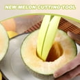 thumbnail image 4 of 2025 New Melon Cutting Tool,Multifunctional Cantaloupe & Watermelon Slicer Peeler, Portable Cube Fruit Cutter Knife for Home, Party, Camping, Kitchen Gadget, Easy Fruit Divider Tool (2PCS), 4 of 7