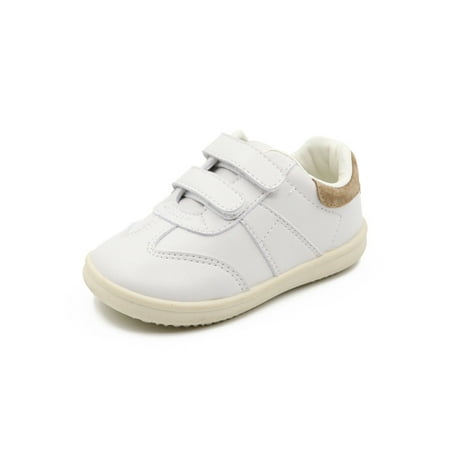

SIMANLAN Girls Boys Casual Shoes Non-Slip Sneakers Fashion Flats Children Lightweight Walking Shoe Kids Comfort White Yellow 8C