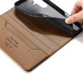 thumbnail image 4 of Dierfeng Leather For Samsung Galaxy A37 5G Wallet Case with RFID Blocking, Wallet for Women Men Card Holder Magnetic Clasp Kickstand Folio Case,Brown,For Galaxy A37 (5G), 4 of 8