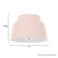 thumbnail image 6 of Hunter - Cranbrook 1-light Blush Pink, Medium Size Flush Mount Light, Dimmable, Modern Style, Bell Shaped, for Bedrooms, Dining, Living Rooms - 19172, 6 of 7