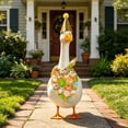 thumbnail image 6 of Tuvgenk Porch Goose Outfits 23" Summer Clothes for Porch Goose Set 2 Pack Plastic Outdoor Summer Lawn Decorations with Hat, 6 of 6