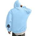 thumbnail image 4 of MHFRRA Sudadera con Capucha Gráfica Divertida, Informal, Cómoda y con Estampado de Letras para Uso Diario y Actividades Al Aire Libre Azul claro, 4 of 6