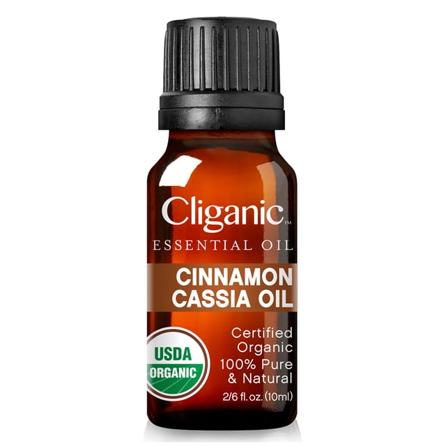Cliganic Organic Cinnamon Cassia, Aceites Esenciales para Difusores, 10 ml