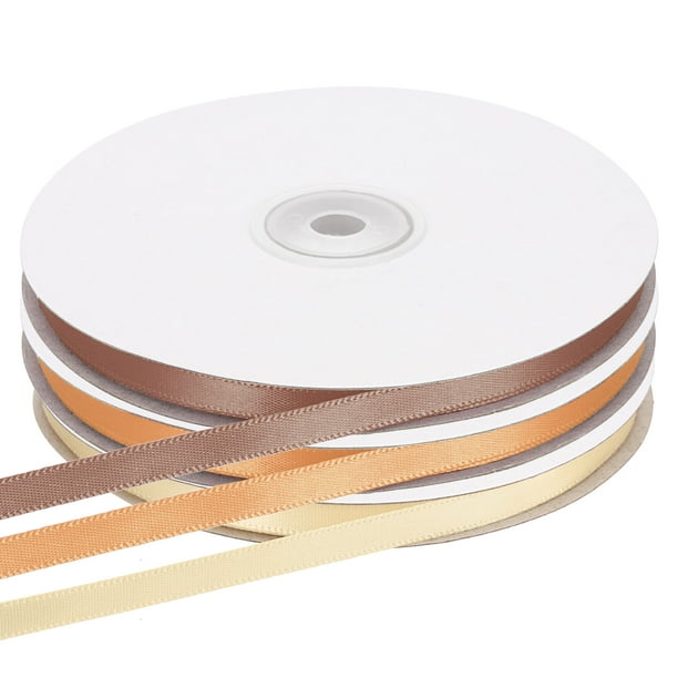 Uxcell 1/4 Pulgadas x 50 Yards 3 Rollos de Cinta de Satén para Envolver Regalos y Decoración, Gris