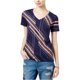 thumbnail image 2 of Tommy Hilfiger - Camiseta gráfica con estampado violeta para mujer, azul, mediano Tommy Hilfiger Camiseta gráfica, 2 of 2