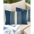 thumbnail image 6 of Navy Blue Beige Striped Throw Pillow Cover 12 x 20 Inch Decorative Pillow Cover Modern Farmhouse Retro Lines Lumbar Pillowcase Seasonal Rectangle Cushion Case for Couch Sofa Bed Living Room, 6 of 7