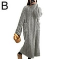 thumbnail image 7 of Womens Coral Velvet Nightgowns Long Sleeve Sleepwear Winter Thickening Length Shirts Full Sleep (White), 7 of 7
