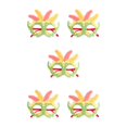 thumbnail image 1 of Monstrate DIY Plume anteojos marco carnaval gafas rendimiento decoración fiesta favores gafas foto Prop rosa amarillo Type2 NO2, 1 of 6