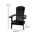 thumbnail image 6 of Flash Furniture Charlestown Set of 2 All-Weather Poly Resin Indoor/Outdoor Folding Adirondack Chairs in Black with Cream Cushions for Deck, Porch, and Patio, 6 of 9