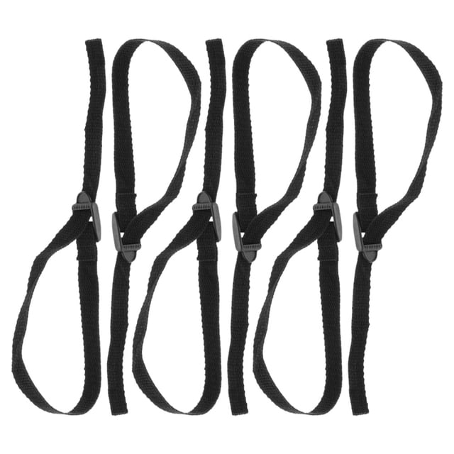 DEEPCRAFF 6 Pcs Sangles de Poteau de Ski Noires Multifonctions de Remplacement Bracelets Réglables pour Ski Randonnée et Marche