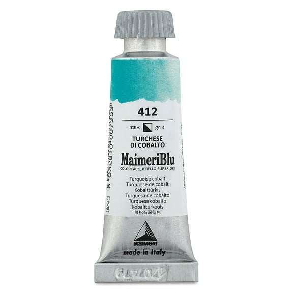 Maimeri Blu Artist Watercolor - Turquoise Cobalt, 12 ml Tube