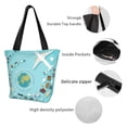 thumbnail image 5 of Ratiio Travelling on Airplane Print Shoulder Bag for Women, Polyester Crossbody Purse Lightweight Handbag for Daily Travel and Casual Use, 5 of 6