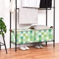 thumbnail image 7 of Ryvnso Green and White Geometric Lattice Storage Bins Large Basket Foldable Cube Toys Organizer with Handles 1 PC, 7 of 7