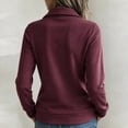 thumbnail image 6 of Shihyeh Women's Cowl Neck Hooded Sweatshirt Long Sleeve Front Pocket Casual Warm Top for Women, 6 of 6