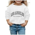 thumbnail image 1 of Chandail à Capuche Graphique à Manches Longues pour Filles Chandail en Molleton Décontracté Doux Mignon pour Enfants, 1 of 3