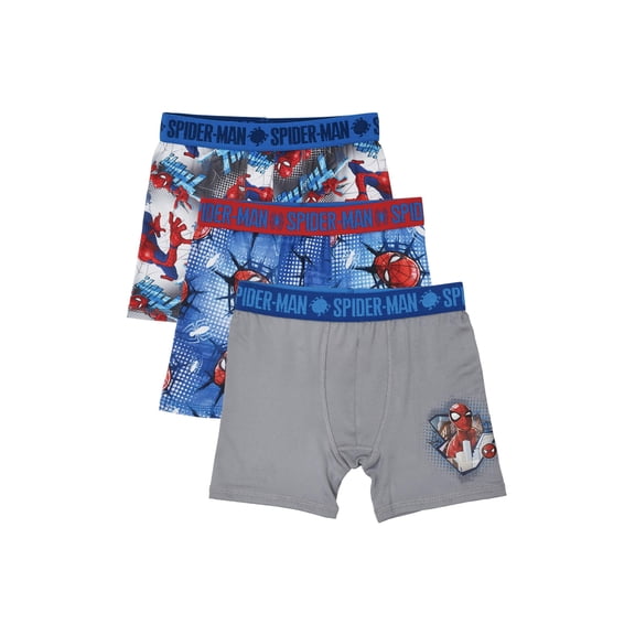 Spiderman Boys' Athletic Boxer Briefs, 3 Pair