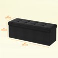 thumbnail image 4 of Banco de Almacenamiento, Baúl, Caja de Almacenamiento, Plegable, Carga de 300 kg, 120 L, 110 x 38 x 38 cm, con Separador, Tela de Imitación Lino, Gris Oscuro,Gris Claro, 4 of 26