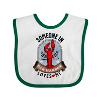 Inktastic Someone in Bar Harbor Maine Loves Me Boys or Girls Baby Bib