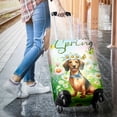 thumbnail image 3 of Dachshund Hello Spring Time Flower Floral Nature Travel Luggage Cover Wiener Dog Lover Gifts Idea Suitcase Dust Protective Decor - 02031, 3 of 5
