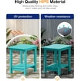thumbnail image 5 of WINSOON Small Outside Adirondack Square Side Table,Double Layer - Aruba Blue, 5 of 7