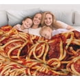 thumbnail image 4 of Funny Tomato Spaghetti Blanket Soft Warm Food Pasta Plush Throw Blankets for Couch Bed Sofa Home Decor 50"x40", 4 of 7