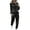 Black, variant on Womens Pajamas Sets Velvet Long Sleeve Jogger Pjs Soft Sleepwear 2 Piece Lounge Sets Casual Tracksuits Wine XXL(XXL)