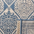 thumbnail image 4 of SAFAVIEH Courtyard Barrett Geometric Indoor/Outdoor Area Rug, Blue/Ivory, 8' x 11', 4 of 8