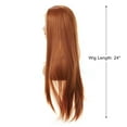 thumbnail image 2 of Unique Bargains Lace Front Wigs for Women 24" Brown Long Straight Hair with Wig Cap, 2 of 6
