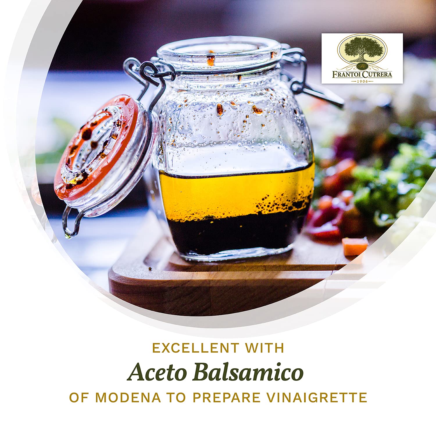 Frantoi Cutrera - Segreto Degli Iblei - Extra Virgin Olive Oil - Sicilian D.O.P Certified Italian, Pure 2022/23 Early Harvest First Cold Pressed, High In Polyphenols, 24.5 Fl Oz (Pack of 1)
