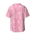 thumbnail image 2 of KLL Breast Cancer Awareness Print Men's Shirt Short Sleeve Button Down Summer Cuba Beach Shirts- 3X-Large, 2 of 7
