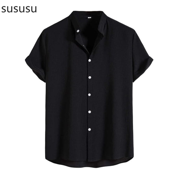 Tropical Shirts Holiday Hawaiian Short Sleeve Men Lapel Button Down Graphic Beach T-Shirt Outdoors Hawaiian Vacation Shirts Summer Clothes for Men Streetwear