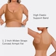 thumbnail image 4 of Women's Front Side Buckle Lace Edge Without Steel Ring Movement Seamless Gathering Adjustment Yoga Sleep Large Bra Wireless Support Bras for Women Small Bras No Wire Push up Bra Pack of Bras for Women, 4 of 8