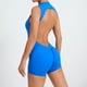 thumbnail image 5 of Mono sin costuras de color liso para mujer: diseño con corte en la espalda, mono para yoga, lavable a máquina, 5 of 5