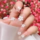 thumbnail image 4 of 3D Flower Nail Art Charms Acrylic Resin Flowers Nail Design Rhinestones Kit with Silver Gold Nail Beads, 4 of 5