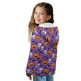 thumbnail image 5 of Xoenoiee Pumpkin Skull Bat Spider Print Hooded Sweatshirt Halloween Fleece Full Zip Pullover Hoodie for Boys Girls, Casual Spring Fall Clothes Long Sleeves Hoodies with Pocekt, 8-10 Years, 5 of 7