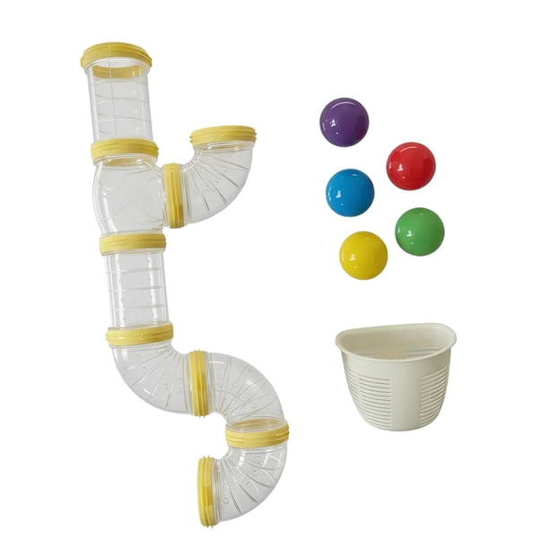 Kit de tablero sensorial para niños con piezas de actividades, tubos de aprendizaje, artículos educativos divertidos amarillo 57cm