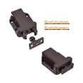 thumbnail image 4 of Unique Bargains 4 Set ABS Automatic Spring Loaded Push to Open Door Catch Touch Lock, Brown, 4 of 6