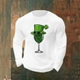thumbnail image 5 of VBTAPA Thermal Waffle Shirts for Men St. Patrick's Day Crew Neck Long Sleeve Crew Neck Pullover Tees Soft Textured Knit Tops White XXXXL, 5 of 6