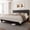 Dark Gray, variant on Virans Full Size Bed Frame with Tufted Button Velvet Headboard, Upholstered Platform Bed Frame, No Box Spring Needed, White