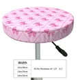 thumbnail image 3 of Salouo Pink bows Pattern Bar Stool Cushion Cover, Round Crease-Resistant Stretchy Dustproof Stool Seat Slipcover for Bar Round Chair-13 inch, 3 of 6