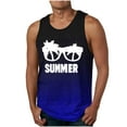 thumbnail image 2 of Axiiglly Tank Tops for Men Summer Beach Tank Tops Gradient Color Sleeveless Undershirts Palm Printed Gym Tank Top Casual Hawaiian Slimming Tank Tops, 2 of 5