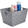 thumbnail image 2 of Simplify Lurex Striped Woven Storage Bin, 2 of 2