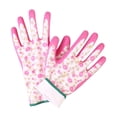 thumbnail image 3 of Women Gloves Work Printed Polyester Shell Pink Latex Crinkle Coating Work Safety Gloves For Work Protective ,Wide Use, 3 of 5
