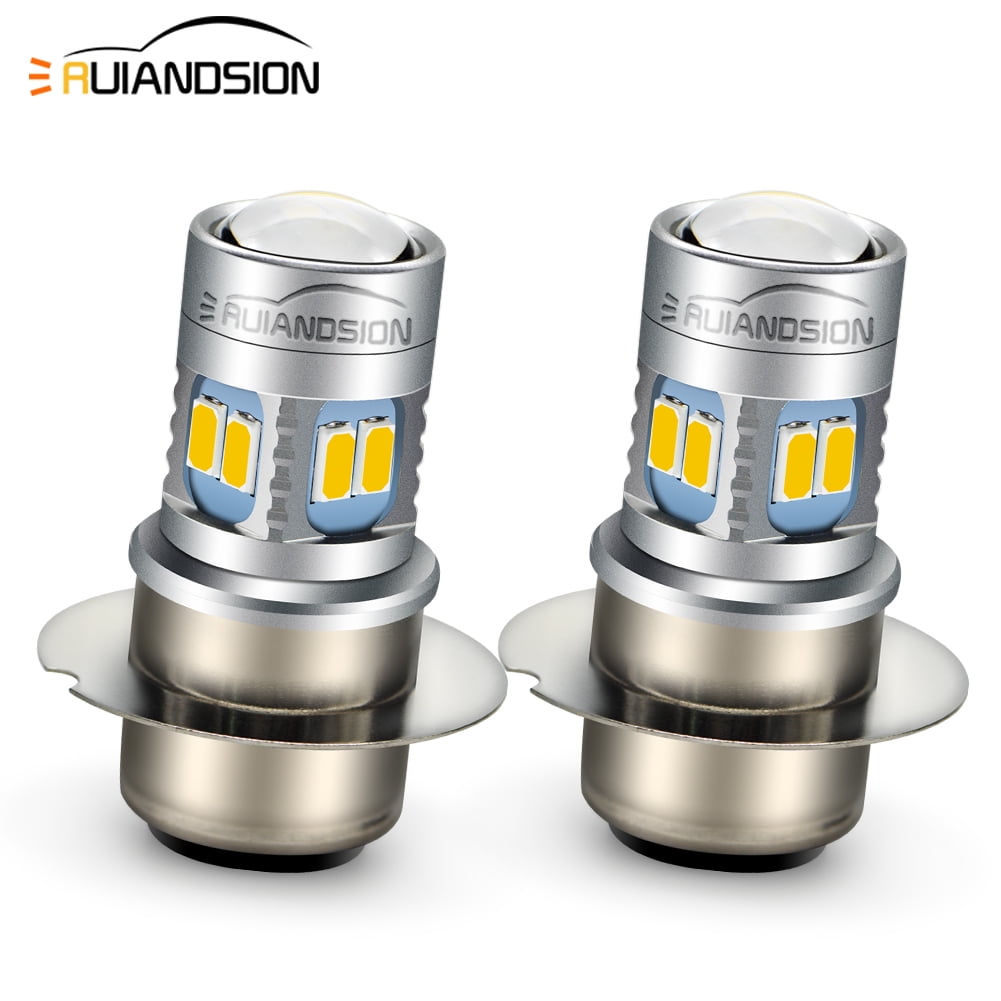 Ruiandsion 2 Lampadine LED P36D Per Moto – 12 SMD 5730, 600 Lm, 6-24V, Bianco