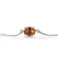 thumbnail image 3 of Gem Stone King 925 Sterling Silver Ecstasy Mystic Topaz Solitaire Bracelet for Women (1.00 Cttw, Oval Cut 7x5mm), 3 of 6