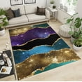 thumbnail image 2 of Purple Gold Marble Area Carpet for Living Room, Retro Dreamy Luxury Non-Slip Washable Rug, Entryway Rug Lightweight Noise Reduction for Apartment Bedroom Front Door 5x6ft, 2 of 7