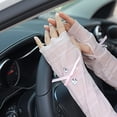 thumbnail image 4 of NIBOLOG 1 Pair Sunscreen Cuff Anti-slip Windproof UV Protection No Stuffiness Long Arm Sleeve for Summer, 4 of 8