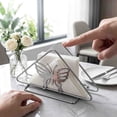 thumbnail image 5 of Yhmxh Metal Wire Napkin Holder for Table, Decorative Freestanding Tissue Dispenser, Rust‑proof Napkin Organizer, Stylish Tabletop Paper Napkin Rack for Kitchen Countertop, Dining Table, Coffee Bar, 5 of 6
