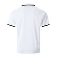 thumbnail image 6 of Men Classic Polo T Shirts Short Sleeve Contrast Collar Cuff Design Slim Casual Golf Shirts With Chest Pocket 3XL, 6 of 8